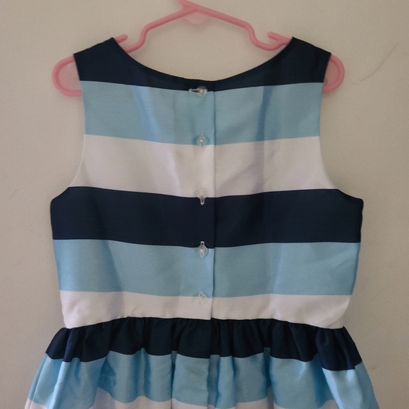 NWT REINA dress white, blue striped - Picture 4 of 7